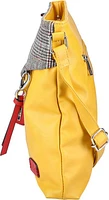 Purse Yellow With Grey/Red Plaid