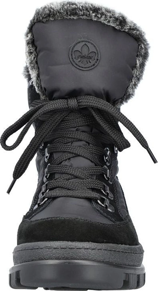 Black Flip Grip Lace Up Boot