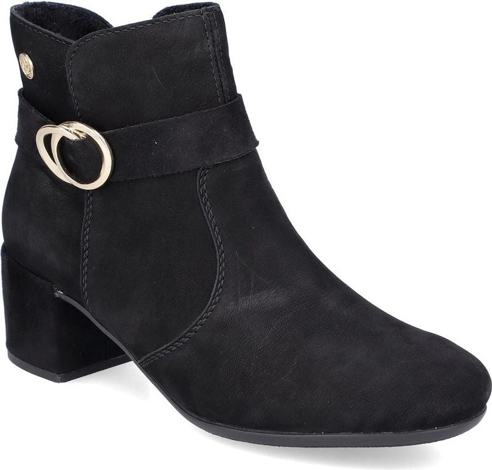 Black Fur Lined W Heel