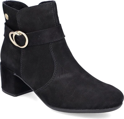 Black Fur Lined W Heel