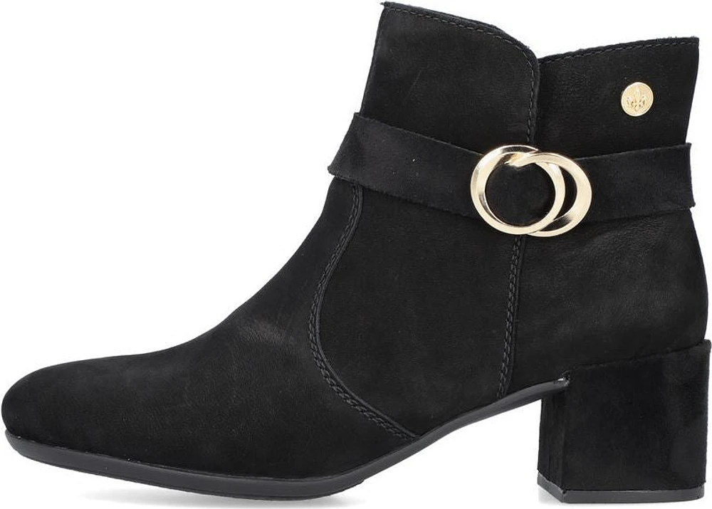 Black Fur Lined W Heel