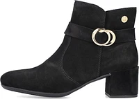 Black Fur Lined W Heel