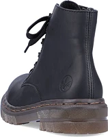 Black Lace Up Fur Lined
