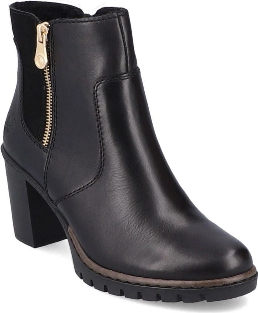 Black Side Zip High Heel