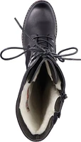 Black Tall Lace Up Boot
