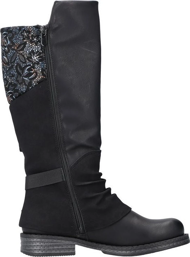 Black Tall Side Zip Boot