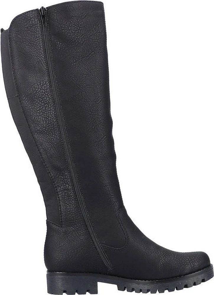Black Tall Side Zip Boot