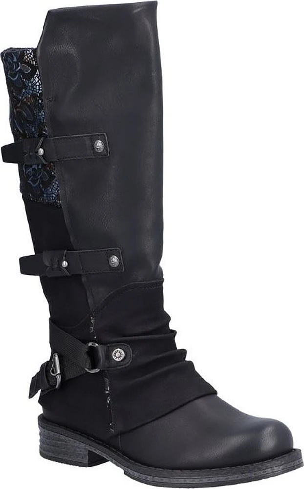 Black Tall Side Zip Boot