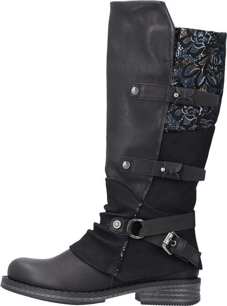 Black Tall Side Zip Boot