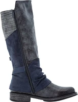 Blue Tall Side Zip Boot