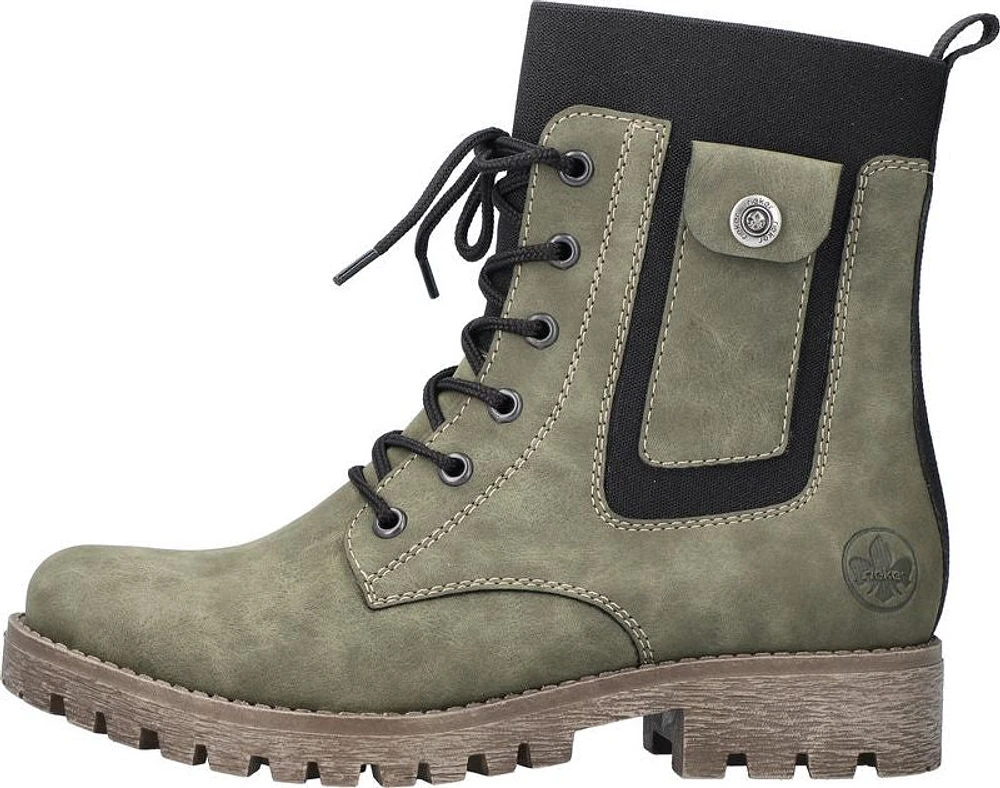 Grey Lace Up Boot