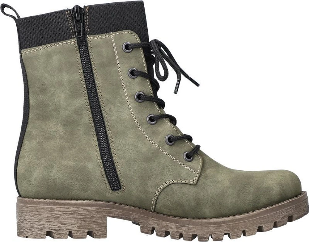 Grey Lace Up Boot
