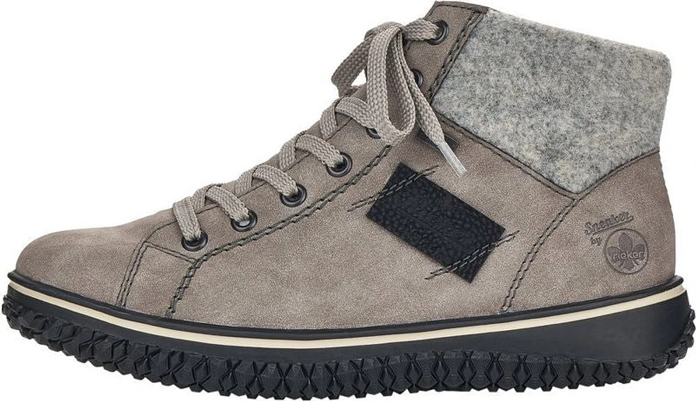 Grey Short Lace Up Boot