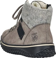 Grey Short Lace Up Boot