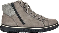 Grey Short Lace Up Boot