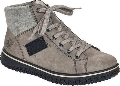 Grey Short Lace Up Boot