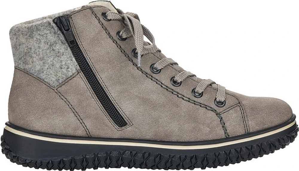 Grey Short Lace Up Boot