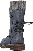 Navy Back Lace Boot