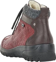 Red Short Lace Up Boot