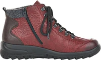 Red Short Lace Up Boot