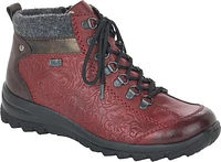 Red Short Lace Up Boot