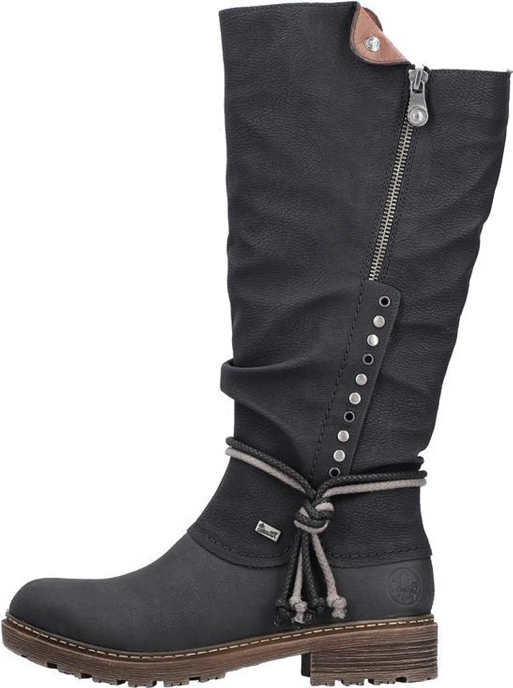 Tall Black Boot With Tassle
