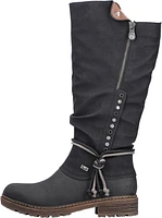 Tall Black Boot With Tassle