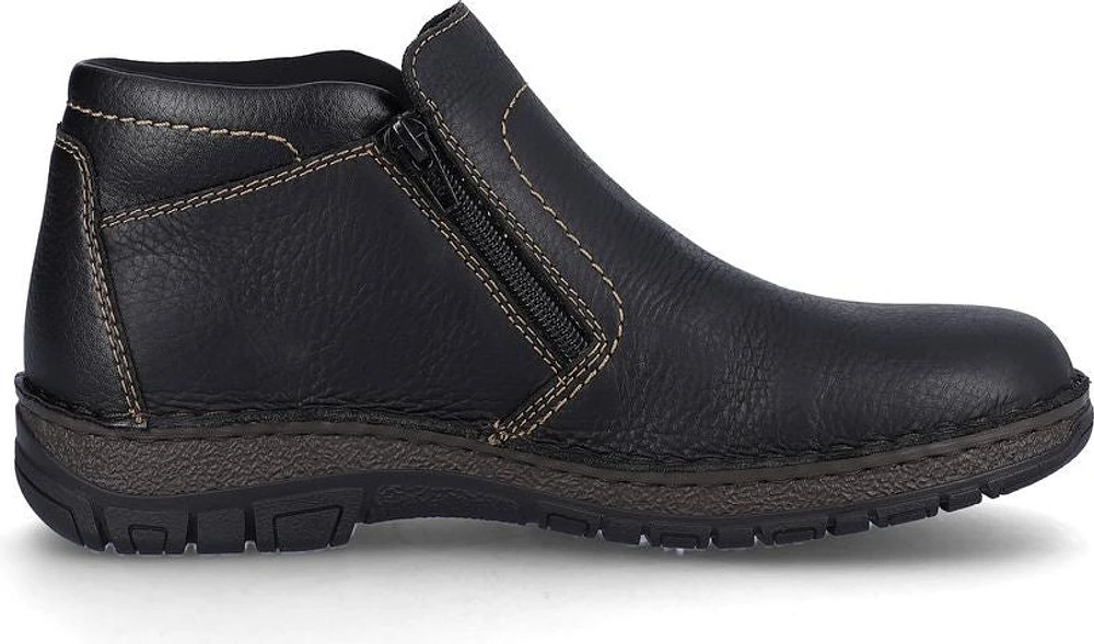 Warm Ankle Side Zip Boot Black