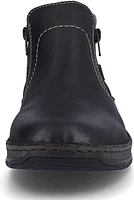 Warm Ankle Side Zip Boot Black