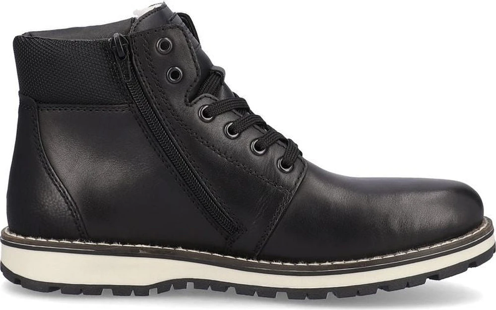 Warm Lined Lace Up Black