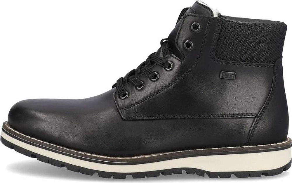 Warm Lined Lace Up Black