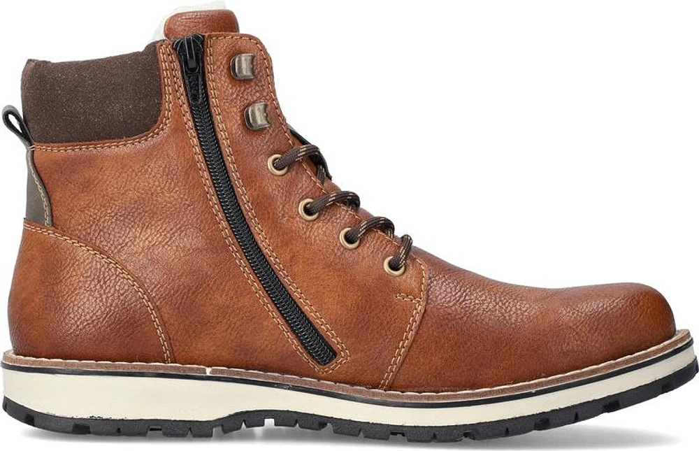 Warm Lined Lace Up Boot Toffee
