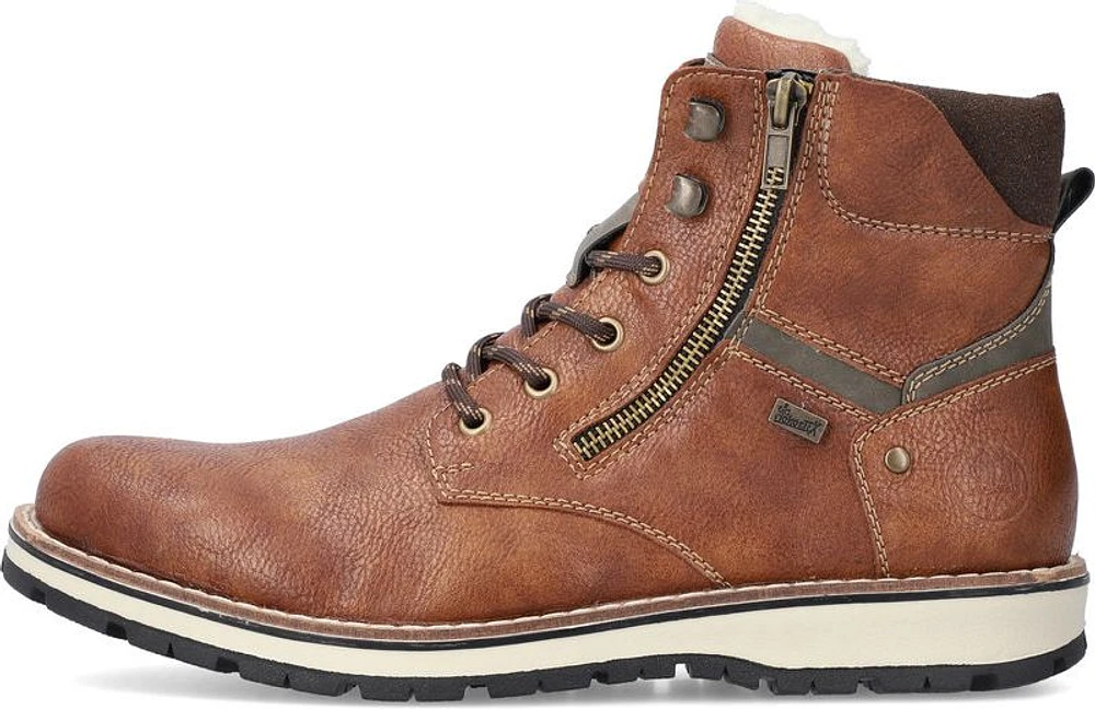 Warm Lined Lace Up Boot Toffee