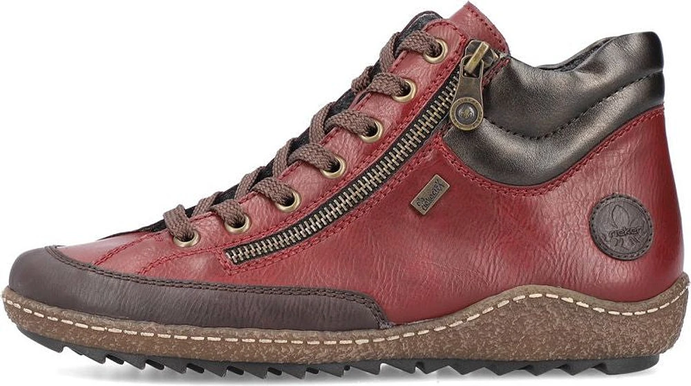 Wine Lace Up Ankle Boot