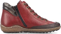 Wine Lace Up Ankle Boot