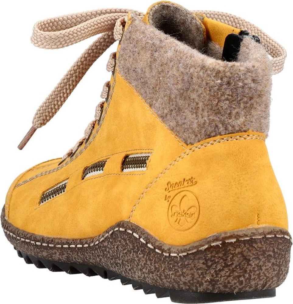 Yellow Lace Up Boot
