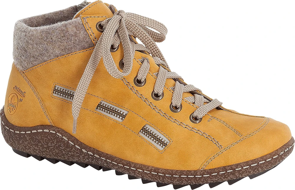 Yellow Lace Up Boot
