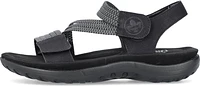 Black Cross Strap Sandal