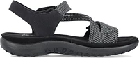 Black Cross Strap Sandal