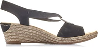 Black Wedge Sling Back