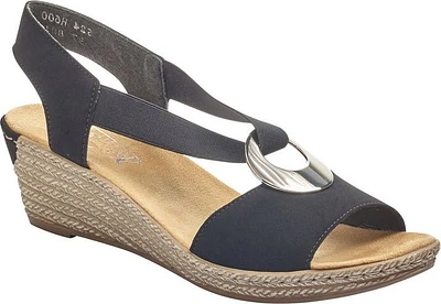 Black Wedge Sling Back