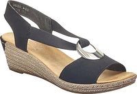 Black Wedge Sling Back