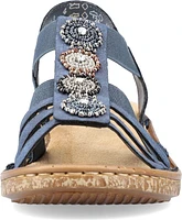 Blue Beaded Slingback