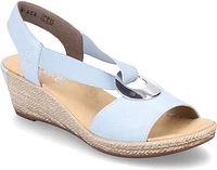 Blue Wedge Sling Back