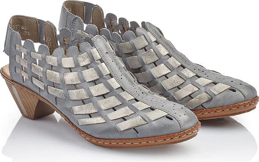 Blue/Grey Woven Sliingback
