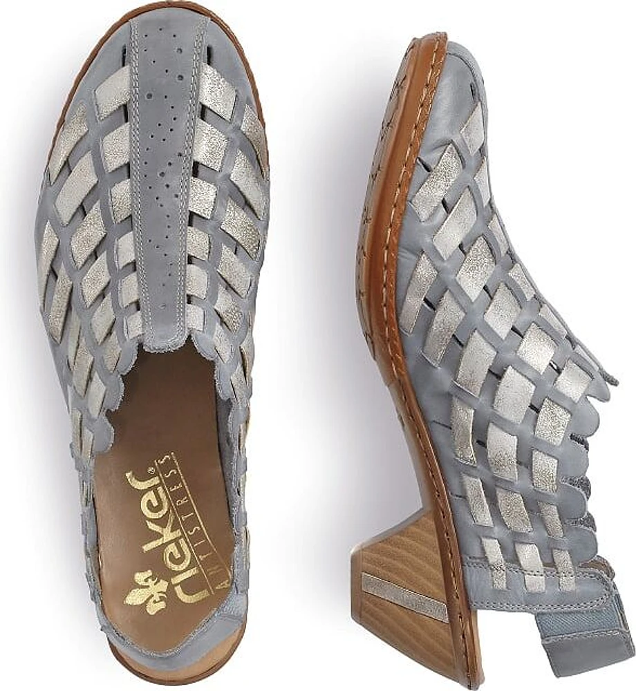 Blue/Grey Woven Sliingback