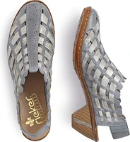 Blue/Grey Woven Sliingback