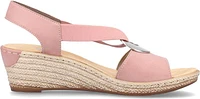 Dark Rose Wedge Sling Back