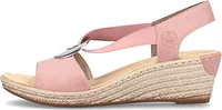 Dark Rose Wedge Sling Back