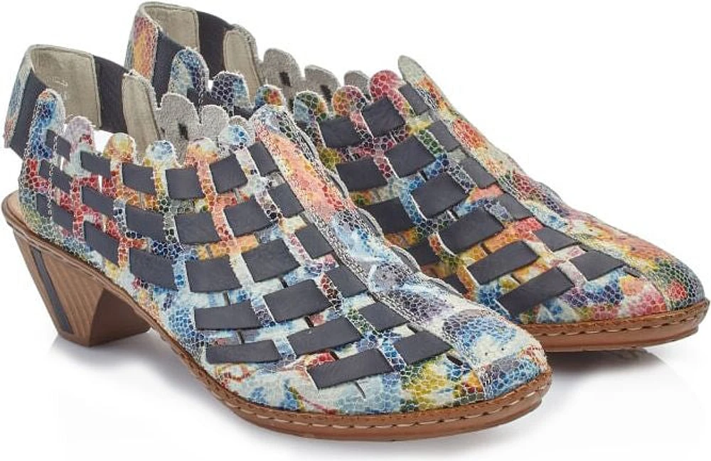 Multi Colored Woven Slingback